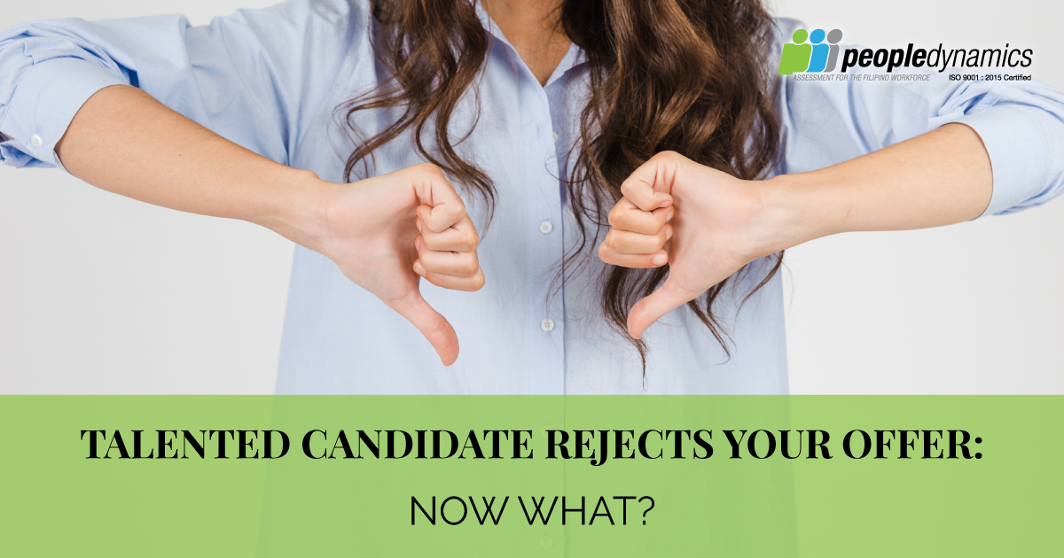 Talented Candidate Rejects Your Offer: Now What?